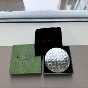 Gucci Beauty Monogram Embossed Makeup Compact Mirror